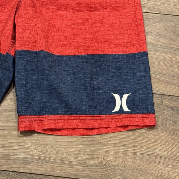 Hurley Board Shorts Swim Trunks Men’s 32 American Flag Phantom Unlined Red Blue - Picture 2 of 6